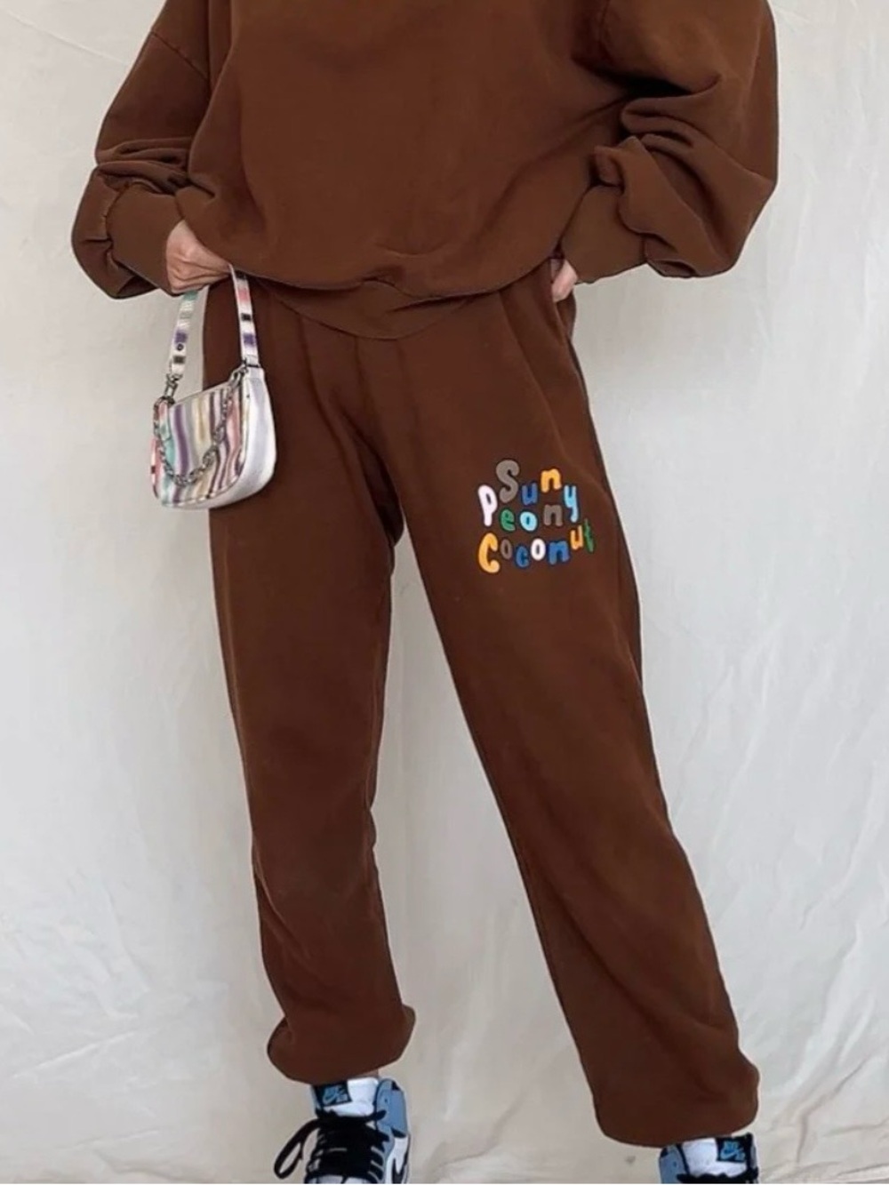 Sun Peony Coconut Sweatpants